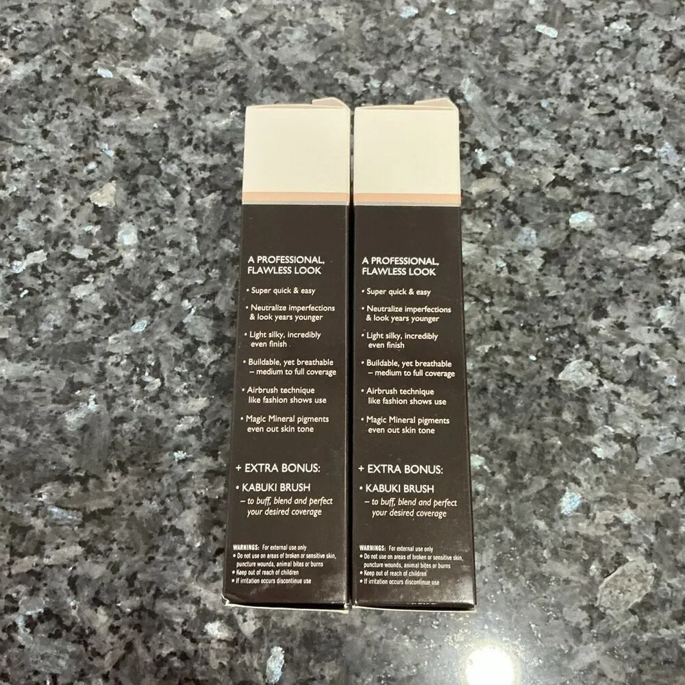 2 Boxes of MagicMinerals Airbrush Foundation by Jerome Alexander – COGNAC Shade